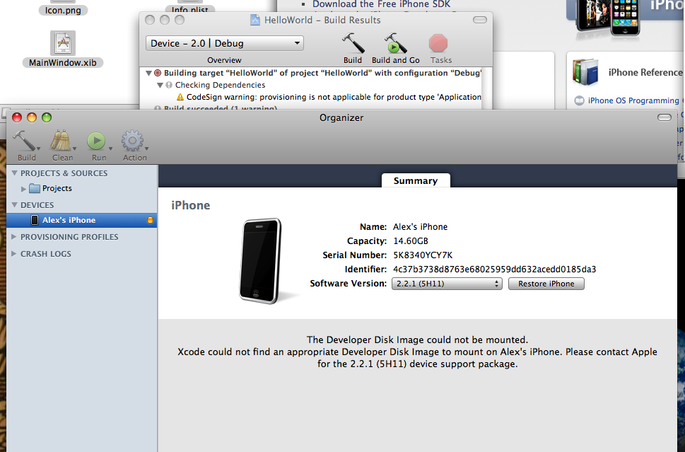 error_organizer The organizer window, and the culprit
