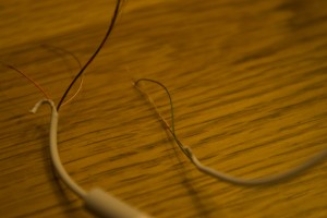 oldbuds Acrylic insulated wires stink, for sure, but when they're stranded and micro-fine, they stink WAY more.