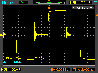 Waveform out of the UPS