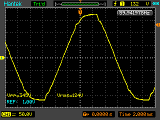 Waveform coming directly out of the wall