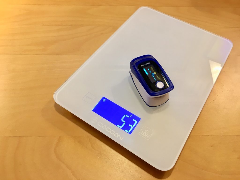 Pulse oximeter on BLE food scale